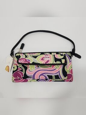 Talbots Women's Canvas Handbag Purse Wallet Multicolor Floral Print New